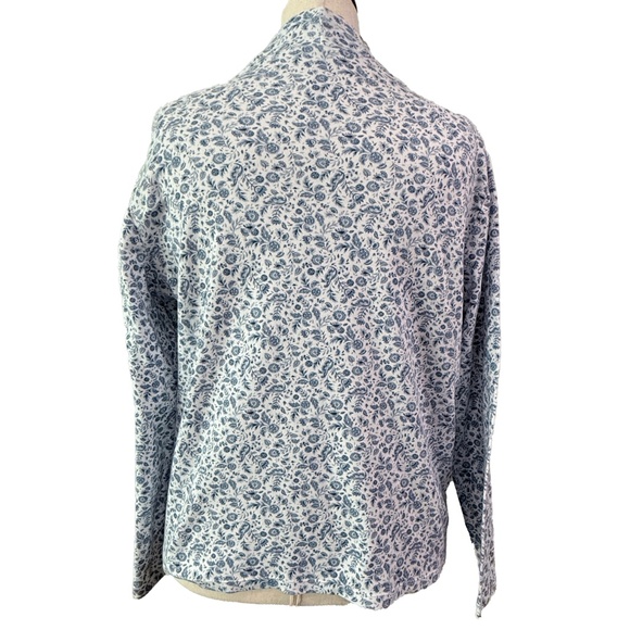 EUC Croft & Barrow Mock Neck Long Sleeve Top — Blue Floral Print — XXL - Picture 2 of 4